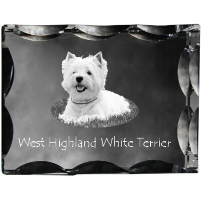 West Highland White Terrier, Westie - kryształ ze zdjęciem psa, szklana statuetka ze zdjęciem, wyjątkowa ramka ze zdjęciem marki Art-Dog West Highland White Terrier, Westie - kryształ ze zdjęciem psa, szklana statuetka ze zdjęciem, wyjątkowa ramka ze zdjęciem marki Art-Dog