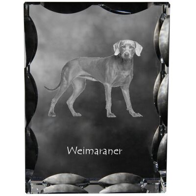 Wyżeł weimarski, Weimaraner - kryształ ze zdjęciem psa, szklana statuetka ze zdjęciem, wyjątkowa ramka ze zdjęciem marki Art-Dog Wyżeł weimarski, Weimaraner - kryształ ze zdjęciem psa, szklana statuetka ze zdjęciem, wyjątkowa ramka ze zdjęciem marki Art-Dog