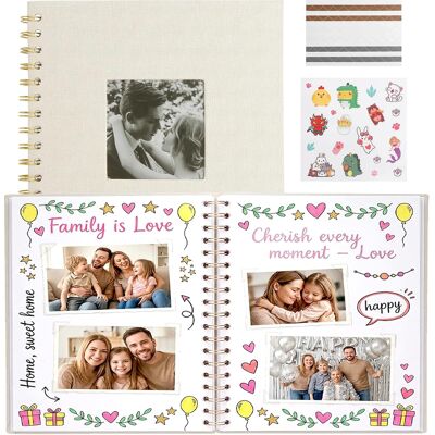 Inny producent Album Fotograficzny Diy 20x20 Cm 20 Arkuszy Narożniki Scrapbooking Prezent Inny producent Album Fotograficzny Diy 20x20 Cm 20 Arkuszy Narożniki Scrapbooking Prezent