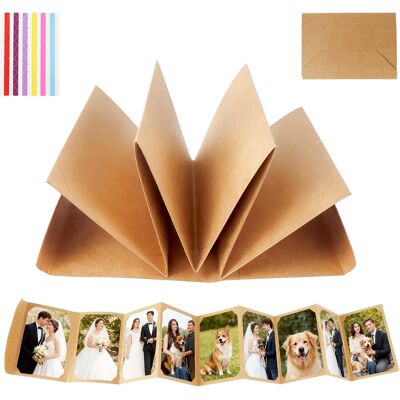 Inny producent Album Na Zdjęcia Akordeon Papier Kraft Brązowy 2 Sztuki Na 9 Zdjęć Inny producent Album Na Zdjęcia Akordeon Papier Kraft Brązowy 2 Sztuki Na 9 Zdjęć