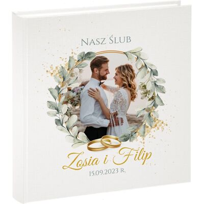 Gift House Album na zdjęcia ślubne 50 kart ecru Goldbuch perłowa oprawa Twój nadruk ze Zdjęciem na Okładce Gift House Album na zdjęcia ślubne 50 kart ecru Goldbuch perłowa oprawa Twój nadruk ze Zdjęciem na Okładce