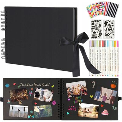 Inny producent Album Scrapbooking Fotograficzny Na Zdjęcia Wklejane Zdobienia Diy Zestaw Inny producent Album Scrapbooking Fotograficzny Na Zdjęcia Wklejane Zdobienia Diy Zestaw