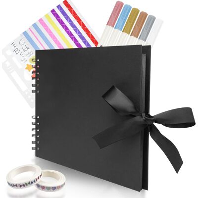 Inny producent Album Zdjęcia 29x21.5 Cm Czarny Zestaw Prezent Pamiątka Duży Pamiętnik Inny producent Album Zdjęcia 29x21.5 Cm Czarny Zestaw Prezent Pamiątka Duży Pamiętnik
