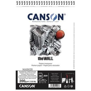 Canson, blok do markerów A4, The Wall, 200 g, 30 arkuszy