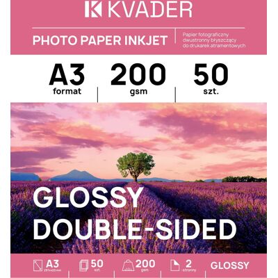 Inny producent A3 DWUSTRONNY PAPIER FOTOGRAFICZNY BŁYSK 297x420mm POŁYSK 200g 50 szt Inny producent A3 DWUSTRONNY PAPIER FOTOGRAFICZNY BŁYSK 297x420mm POŁYSK 200g 50 szt