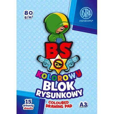 Blok Szkolny Rysunkowy Kolorowy Brawl Stars A3 80G 15A Astra Blok Szkolny Rysunkowy Kolorowy Brawl Stars A3 80G 15A Astra