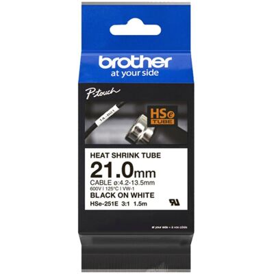Inny producent Brother Oryginalny Taśma Do Drukarek Etykiet, Brother, Hse-251e, Czarny Druk/biały Podkład, 1.5m, 21mm Inny producent Brother Oryginalny Taśma Do Drukarek Etykiet, Brother, Hse-251e, Czarny Druk/biały Podkład, 1.5m, 21mm