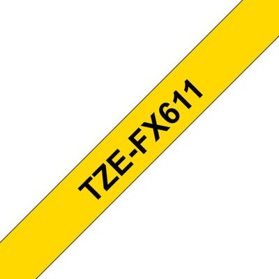 Brother Tze-Fx611 Taśmy Do Etykietowania Czarny Na Żółtym Brother Tze-Fx611 Taśmy Do Etykietowania Czarny Na Żółtym