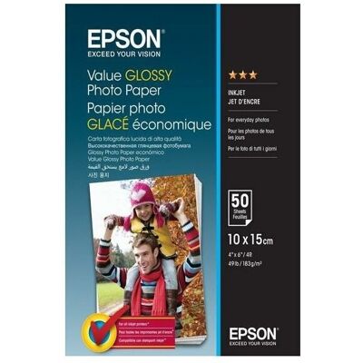Epson Value Glossy Photo C13S400039, Papier Fotograficzny, 10X15 cm, 100 Arkuszy Epson Value Glossy Photo C13S400039, Papier Fotograficzny, 10X15 cm, 100 Arkuszy