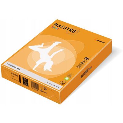 Mondi Papier Maestro Color A4/80g Intens Mandarynkowy (500) Mondi Papier Maestro Color A4/80g Intens Mandarynkowy (500)