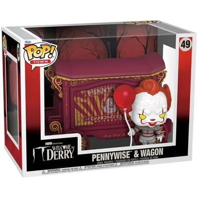 Funko Pop! Welcome To Derry Town 49 Pennywise & Wagon Funko Pop! Welcome To Derry Town 49 Pennywise & Wagon