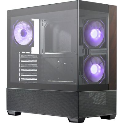 Cooler Master Elite 690 Wood, Tower Case Black/wood, Tempered Glass X 2 Cooler Master Elite 690 Wood, Tower Case Black/wood, Tempered Glass X 2