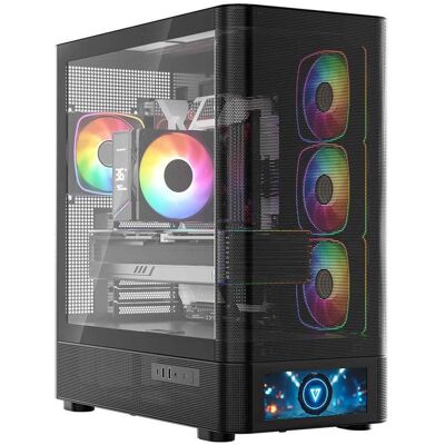 Gamingowa obudowa komputerowa MODECOM VOLCANO AQ500 ARGB MIDI czarna Gamingowa obudowa komputerowa MODECOM VOLCANO AQ500 ARGB MIDI czarna