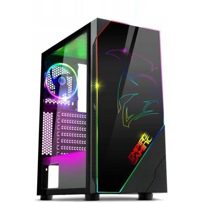 Inny producent Obudowa komputerowa gamingowa szklana Midi tower ATX z wentylatorami RGB Inny producent Obudowa komputerowa gamingowa szklana Midi tower ATX z wentylatorami RGB