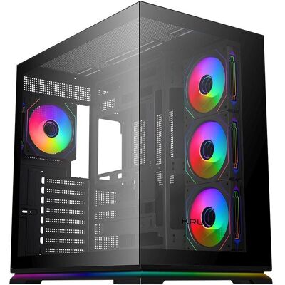 Obudowa komputerowa KRUX Atron ATX, z oknem, czarna midi tower Obudowa komputerowa KRUX Atron ATX, z oknem, czarna midi tower