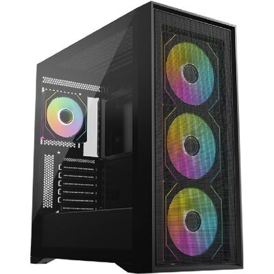 Obudowa komputerowa KRUX Vox ATX Midi Tower z oknem, czarna, bez zasilacza Obudowa komputerowa KRUX Vox ATX Midi Tower z oknem, czarna, bez zasilacza