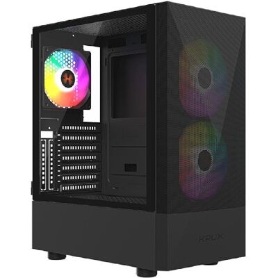 Obudowa KRUX Vako Pro ATX Midi Tower czarna z oknem bez zasilacza Obudowa KRUX Vako Pro ATX Midi Tower czarna z oknem bez zasilacza