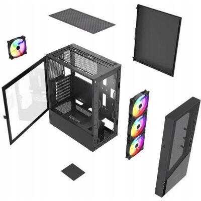 Gembird OBUDOWA MIDI TOWER FORNAX 4300 ATX CZARNA Gembird OBUDOWA MIDI TOWER FORNAX 4300 ATX CZARNA