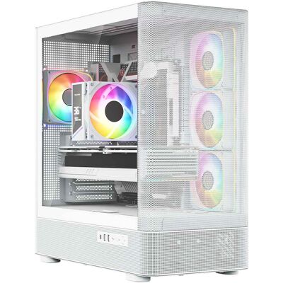 Gamingowa Obudowa Komputerowa Modecom Volcano Aq300 Argb Midi Biała Gamingowa Obudowa Komputerowa Modecom Volcano Aq300 Argb Midi Biała