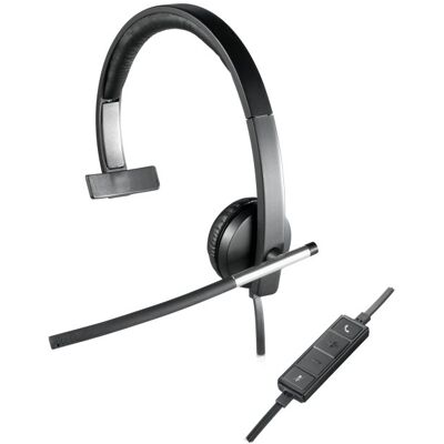 Auriculares Logitech H650E Negro Microfono Alambrico Auriculares Logitech H650E Negro Microfono Alambrico
