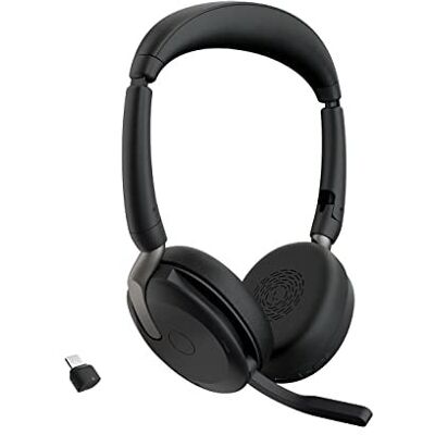 Jabra Evolve2 65 Flex - Bezprzewodowy Zestaw Słuchawkowy Stereo Z Technologią Clearvoice I Redukcją Szumów, Certyfikowany Dla Ms Teams - Czarny Jabra Evolve2 65 Flex - Bezprzewodowy Zestaw Słuchawkowy Stereo Z Technologią Clearvoice I Redukcją Szumów, Certyfikowany Dla Ms Teams - Czarny