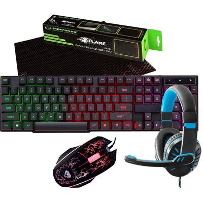 Zestaw dla gracza klawiatura Art AK-49 + mata + mysz + słuchawki Zestaw dla gracza klawiatura Art AK-49 + mata + mysz + słuchawki