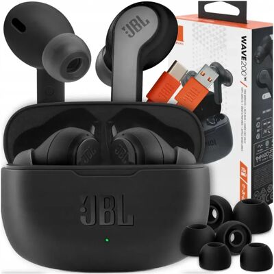 Bezprzewodowe Słuchawki Jbl Z Etui Czarne Wave 200 Dokanałowe Bluetooth Bezprzewodowe Słuchawki Jbl Z Etui Czarne Wave 200 Dokanałowe Bluetooth