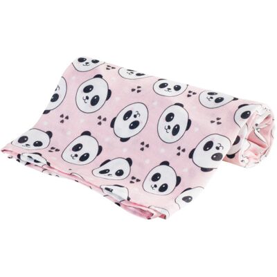 Bocioland, Pieluszka Bambusowa, Kocyk, Otulacz, Panda Pink, 120x120 Cm Bocioland, Pieluszka Bambusowa, Kocyk, Otulacz, Panda Pink, 120x120 Cm