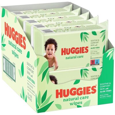 Huggies Natural Care Chusteczki - 10 Opakowania - Chusteczki dla niemowląt Huggies Natural Care Chusteczki - 10 Opakowania - Chusteczki dla niemowląt