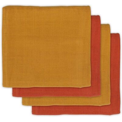 Jollein 4 Pieluszki Bambusowe 70x70 Cm Bamboo Mustard/rust Jollein 4 Pieluszki Bambusowe 70x70 Cm Bamboo Mustard/rust