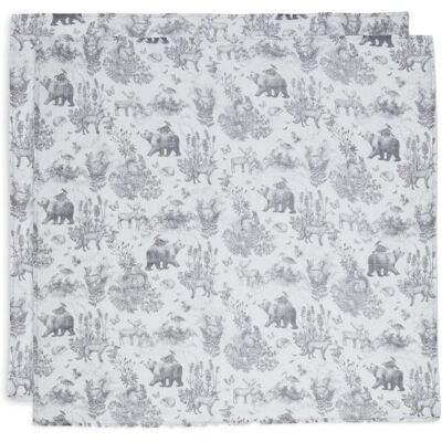 Jollein - Bawełniane Pieluszki Niemowlęce Hydrophlic 70x70cm 2szt., Pimpelmees Forest Animals Jollein - Bawełniane Pieluszki Niemowlęce Hydrophlic 70x70cm 2szt., Pimpelmees Forest Animals