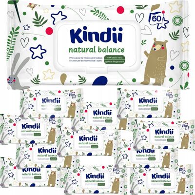 Inny producent KINDII NATURAL BALANCE CHUSTECZKI NAWILŻANE x 12 Inny producent KINDII NATURAL BALANCE CHUSTECZKI NAWILŻANE x 12