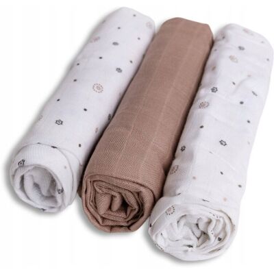 BabyMatex Nd35_multb051001 Pielucha Bambus 3 Pak 70x80 BabyMatex Nd35_multb051001 Pielucha Bambus 3 Pak 70x80