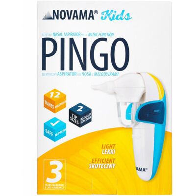 Novama PINGO Elektryczny aspirator do nosa - Bezpieczny dla dzieci, Przenośny Novama PINGO Elektryczny aspirator do nosa - Bezpieczny dla dzieci, Przenośny