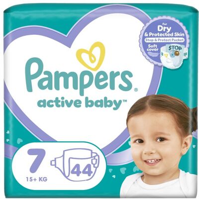 P&G Pampers Active Baby Pieluszki, Rozmiar 7, 44 Szt. (15kg+) P&G Pampers Active Baby Pieluszki, Rozmiar 7, 44 Szt. (15kg+)