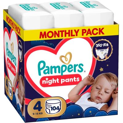 P&G Pampers Night Pieluchomajtki Rozmiar 4, 104 Szt. P&G Pampers Night Pieluchomajtki Rozmiar 4, 104 Szt.