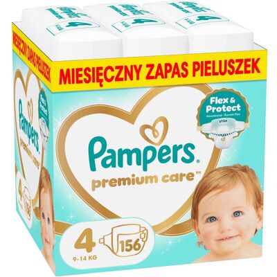P&G Pampers Premium Care Rozmiar 4, 156 Pieluszek P&G Pampers Premium Care Rozmiar 4, 156 Pieluszek