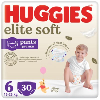 Pieluchomajtki Huggies Elite Soft Pants Mega 6 (15-25kg) 30 Szt Pieluchomajtki Huggies Elite Soft Pants Mega 6 (15-25kg) 30 Szt