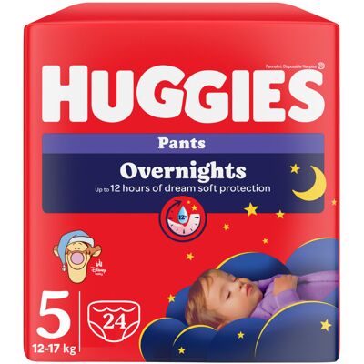 HUGGIES Overnights Pants 5 - Pieluchy dla niemowląt HUGGIES Overnights Pants 5 - Pieluchy dla niemowląt