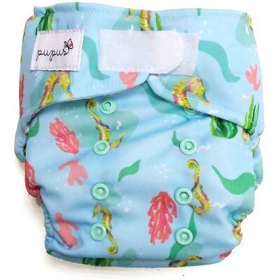 Pupus Pieluszka Z Kieszonką Konik Morski 5-15kg - Rzepy Pupus Pieluszka Z Kieszonką Konik Morski 5-15kg - Rzepy