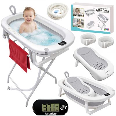 Solaris SKŁADANA WANIENKA BABY CARE ZE STOJAKIEM I LEŻACZKIEM HARMONY SZARA DUŻA Solaris SKŁADANA WANIENKA BABY CARE ZE STOJAKIEM I LEŻACZKIEM HARMONY SZARA DUŻA