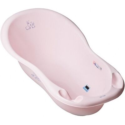 Tega Baby, Wanienka dziecięca z odpływem, Króliczki, Różowy, 102 cm Tega Baby, Wanienka dziecięca z odpływem, Króliczki, Różowy, 102 cm