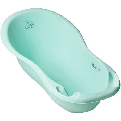 Inny producent Tega Baby, Wanna Dziecięca z odpływem, Miętowa, Króliczki, 86 cm Inny producent Tega Baby, Wanna Dziecięca z odpływem, Miętowa, Króliczki, 86 cm