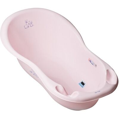 Tega Baby, Wanna Dziecięca z odpływem, Różowa, Króliczki, 86 cm Tega Baby, Wanna Dziecięca z odpływem, Różowa, Króliczki, 86 cm
