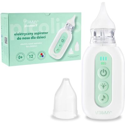 VITAMMY PICOLINO 7 Elektryczny aspirator do nosa dla dzieci, 2 końcówki, 3 tryby VITAMMY PICOLINO 7 Elektryczny aspirator do nosa dla dzieci, 2 końcówki, 3 tryby