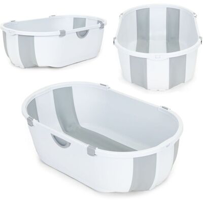 Viking Choice Składany Basen dla Niemowląt - 79x45x23,5cm - z Koreczkiem - Szary Viking Choice Składany Basen dla Niemowląt - 79x45x23,5cm - z Koreczkiem - Szary