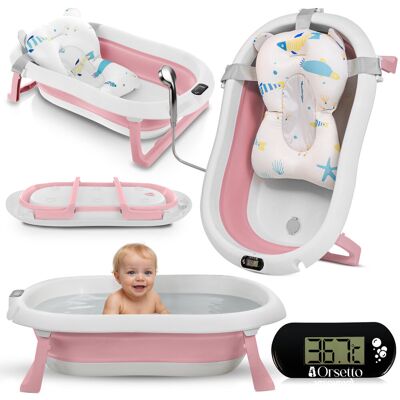 Venus LTD WANIENKA DZIECIĘCA Z TERMOMETREM ORSETTO RÓŻOWA + PODUSZKI RYBKI Venus LTD WANIENKA DZIECIĘCA Z TERMOMETREM ORSETTO RÓŻOWA + PODUSZKI RYBKI