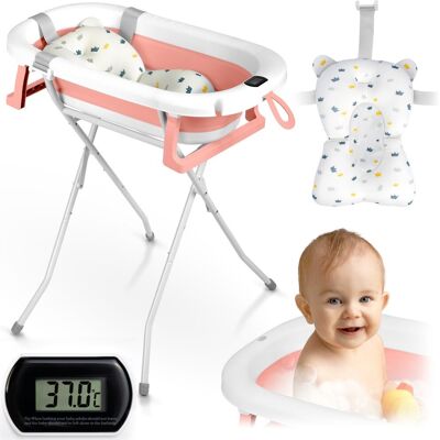 GLOBAL INCOME Wanienka składana dla Niemowląt, Ricokids, Termometr Lcd Poduszka + Stojak GLOBAL INCOME Wanienka składana dla Niemowląt, Ricokids, Termometr Lcd Poduszka + Stojak