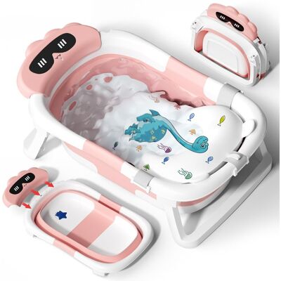 nieznany producent Wanienka Wanna dla niemowląt Składana Z Poduszką Przenośna Szara 0-24M nieznany producent Wanienka Wanna dla niemowląt Składana Z Poduszką Przenośna Szara 0-24M