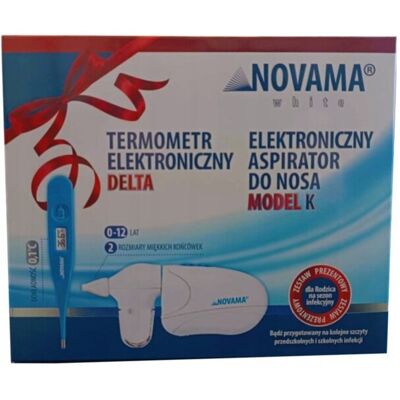 Zestaw prezentowy Novama aspirator do nosa MODEL K i termometr DELTA Zestaw prezentowy Novama aspirator do nosa MODEL K i termometr DELTA
